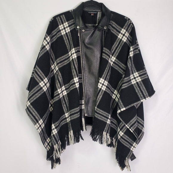 Rock & Republic Moto Style Poncho Jacket - Picture 10 of 16